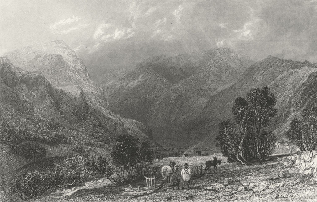 WESTMORELAND. Grisdale, Ulleswater. Plough & Horses 1832 old antique print
